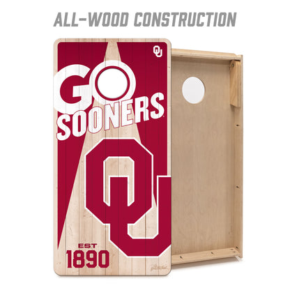 NCAA Oklahoma Sooners 2' x 4' All-Wood Cornhole Set