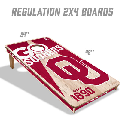 NCAA Oklahoma Sooners 2' x 4' All-Wood Cornhole Set