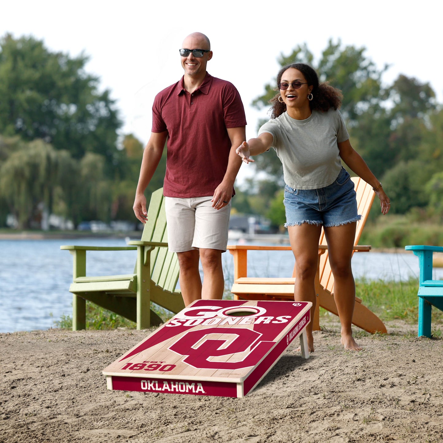NCAA Oklahoma Sooners 2' x 4' All-Wood Cornhole Set