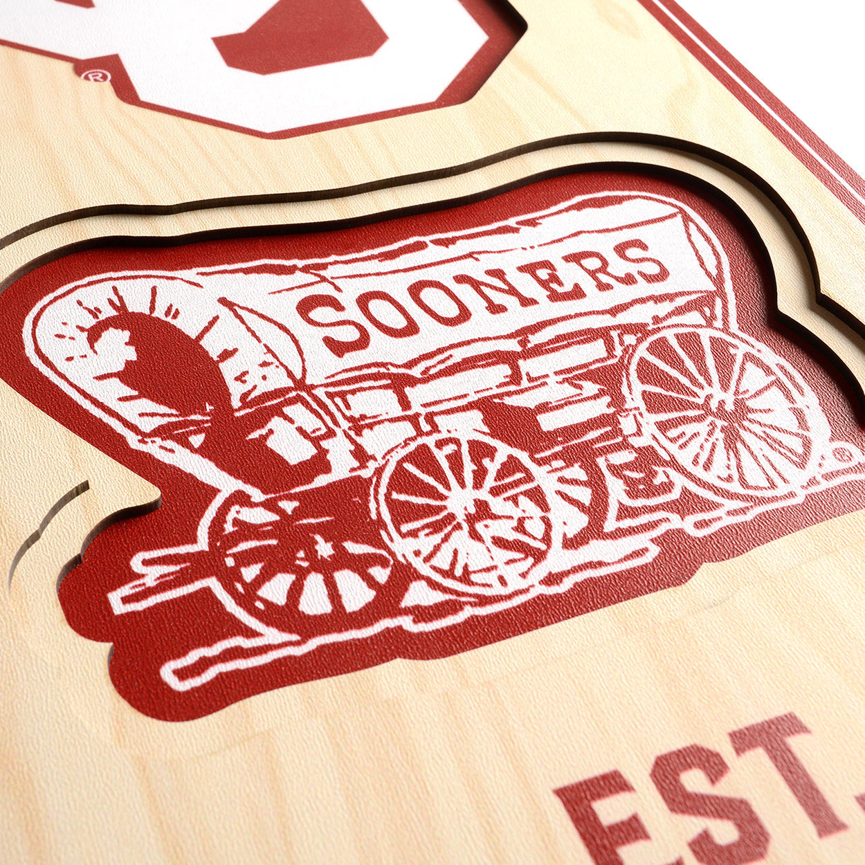 NCAA Oklahoma Sooners 3D Stadium Banner 8' X 32'