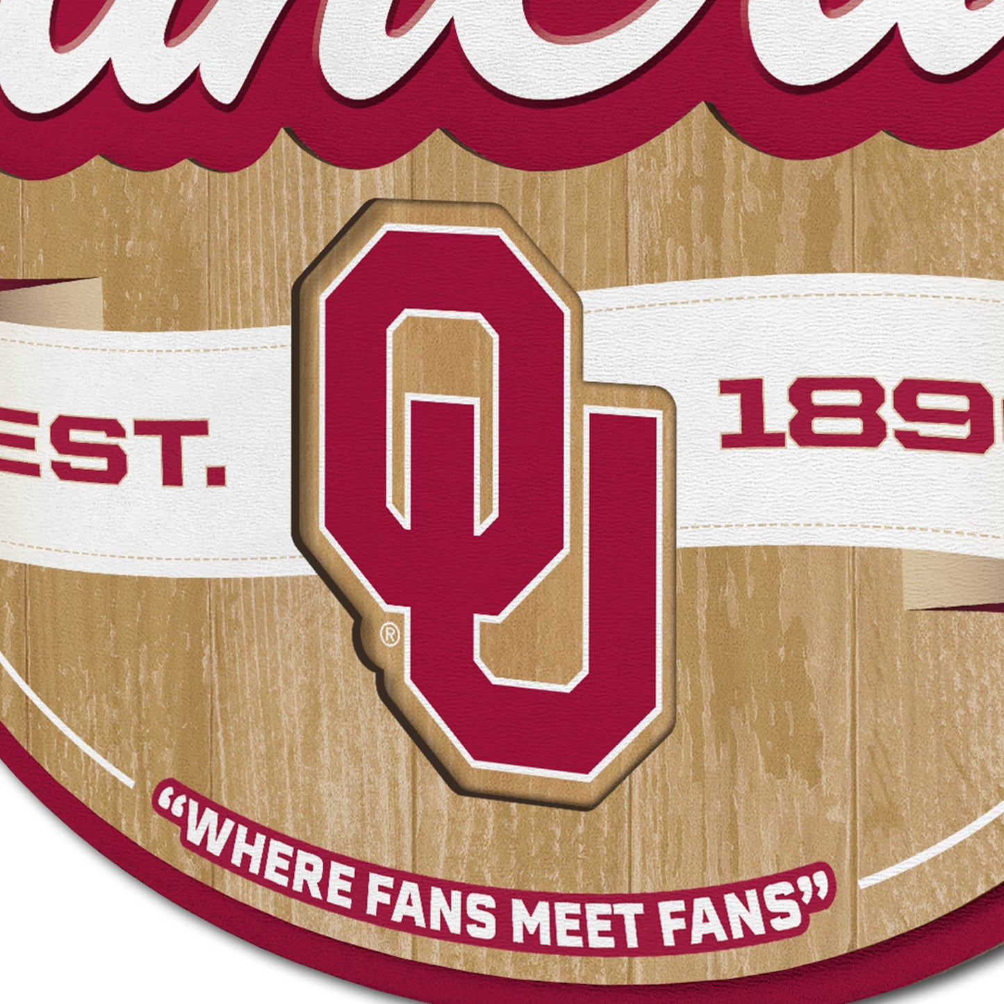 Oklahoma Sooners Fan Cave Sign Alt 3