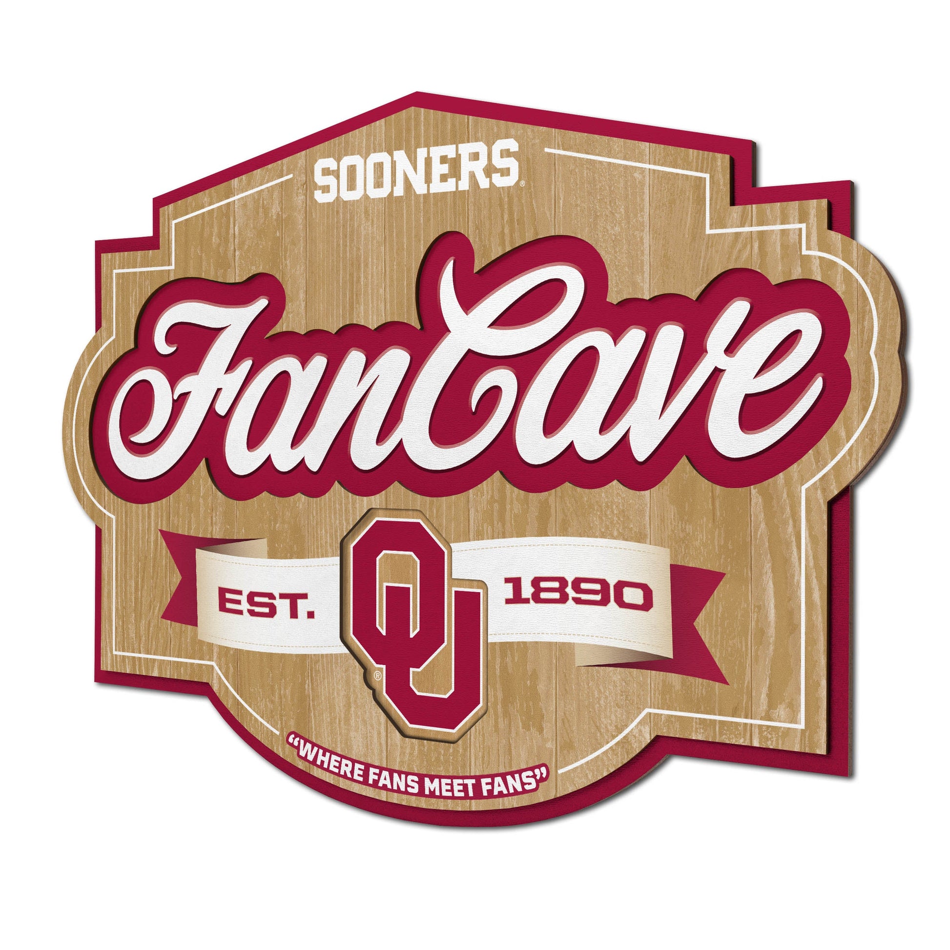 Oklahoma Sooners Fan Cave Sign
