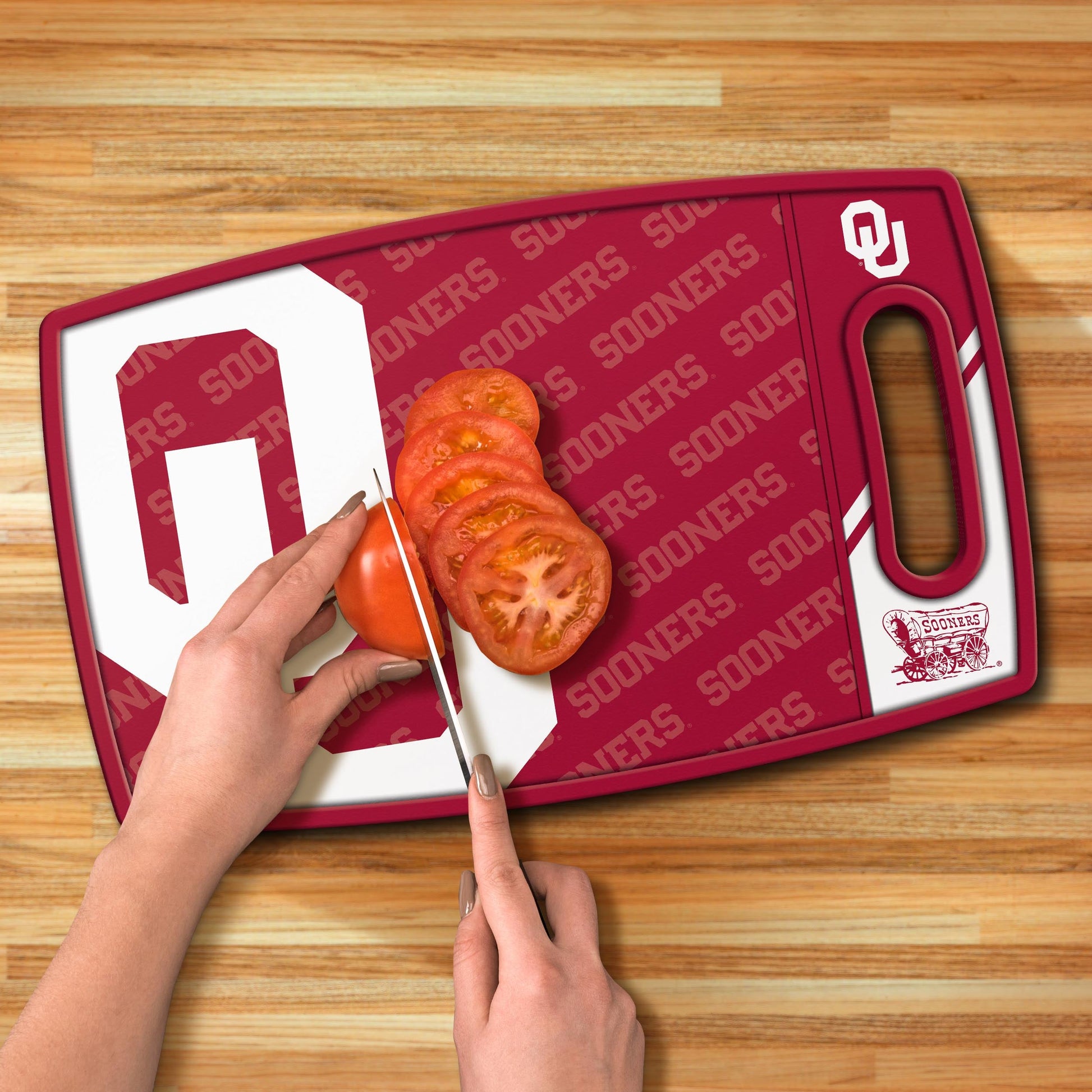 Oklahoma Sooners Logo Series Cutting Board Alt 3