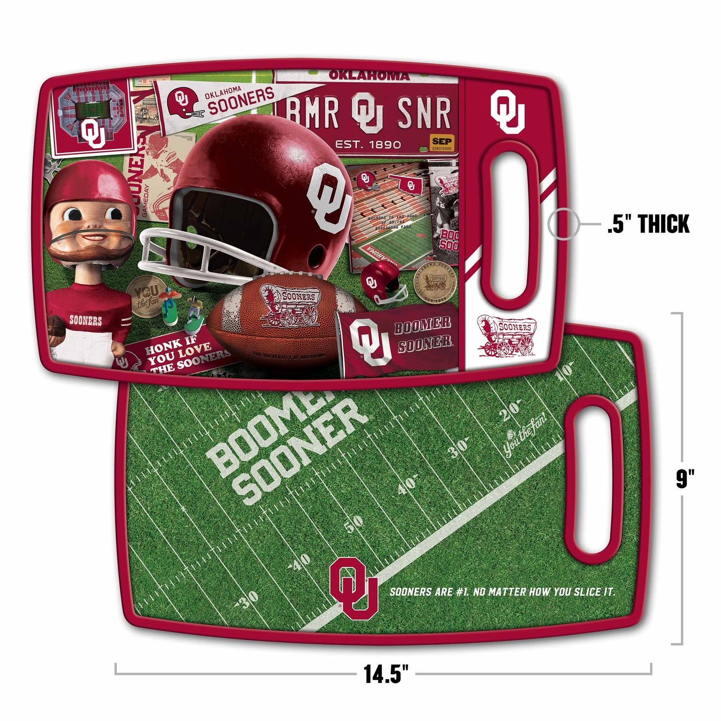 Oklahoma Sooners Retro Series Cutting Board Alt 1
