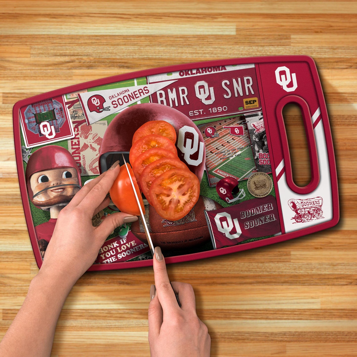 Oklahoma Sooners Retro Series Cutting Board Alt 3