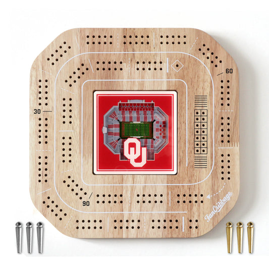 NCAA Oklahoma Sooners StadiumView Cribbage