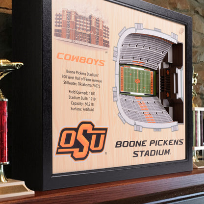 NCAA Oklahoma State Cowboys 25-Layer StadiumView Wallart