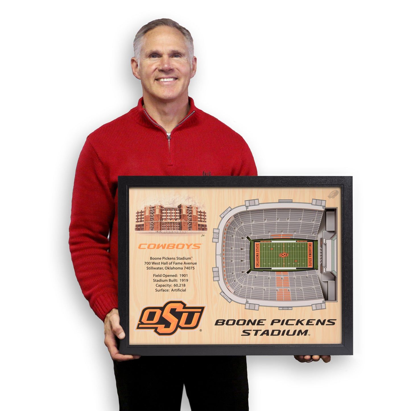 NCAA Oklahoma State Cowboys 25-Layer StadiumView Wallart