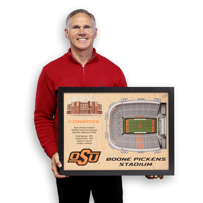 NCAA Oklahoma State Cowboys 25-Layer StadiumView Wallart