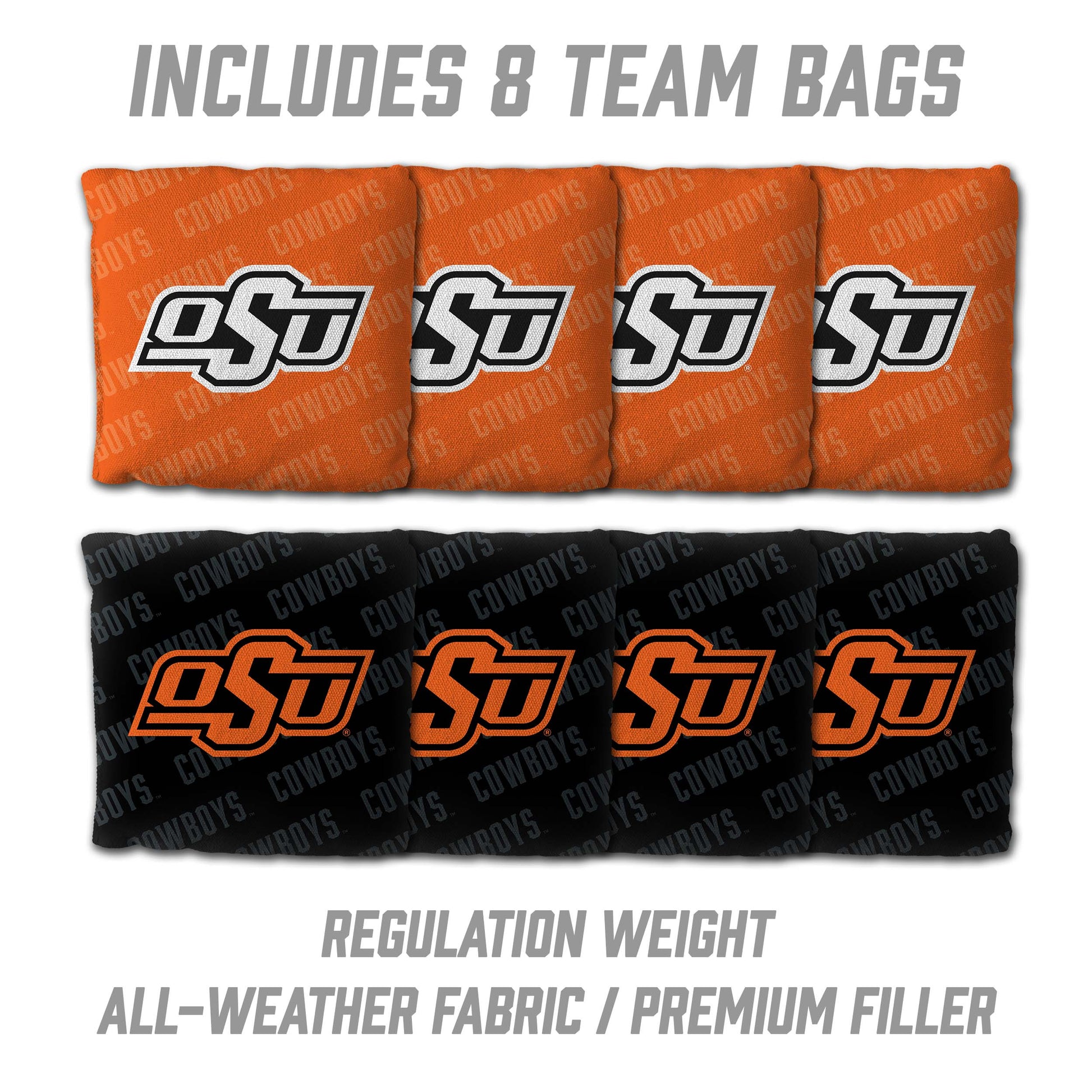 NCAA Oklahoma State Cowboys 2' X 3' All-Wood Cornhole Set - Alt 3
