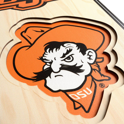 NCAA Oklahoma State Cowboys 3D Stadium Banner 8' X 32'