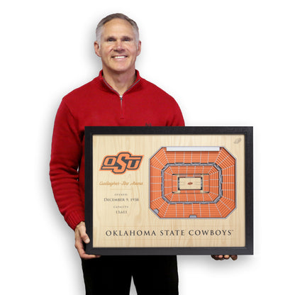 NCAA Oklahoma St Cowboys 25-Layer StadiumView Wallart