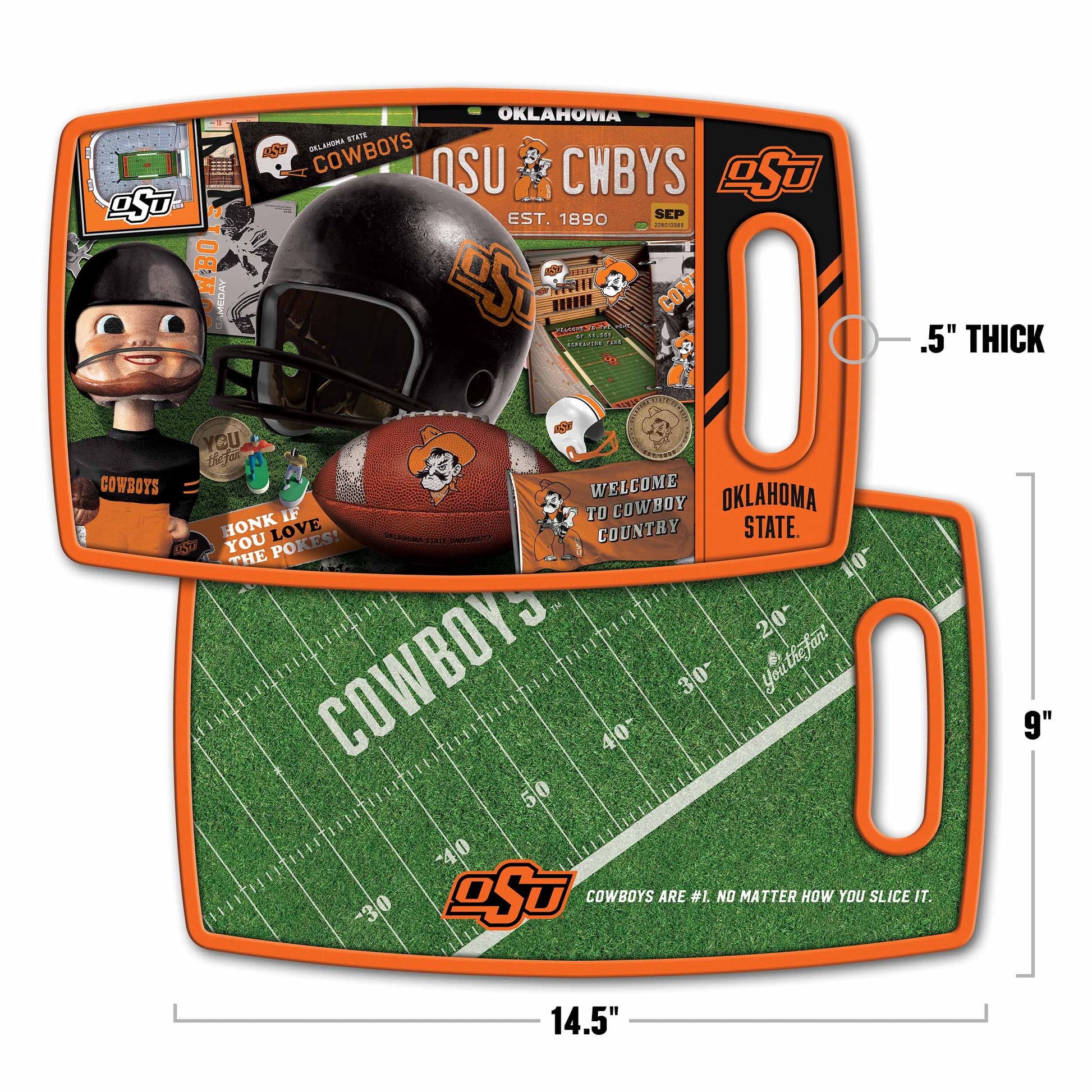 Oklahoma State Cowboys Retro Series Cutting Board Alt 1