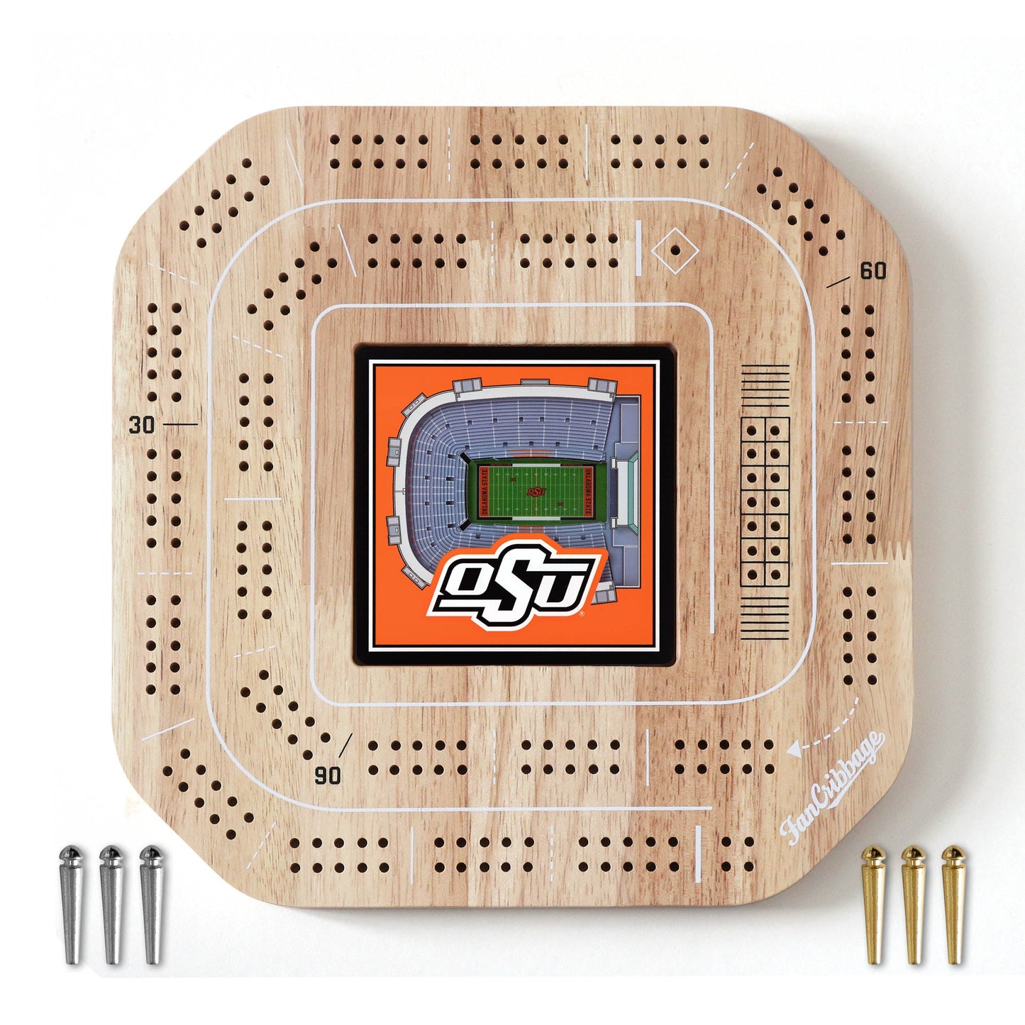 NCAA Oklahoma State Cowboys StadiumView Cribbage