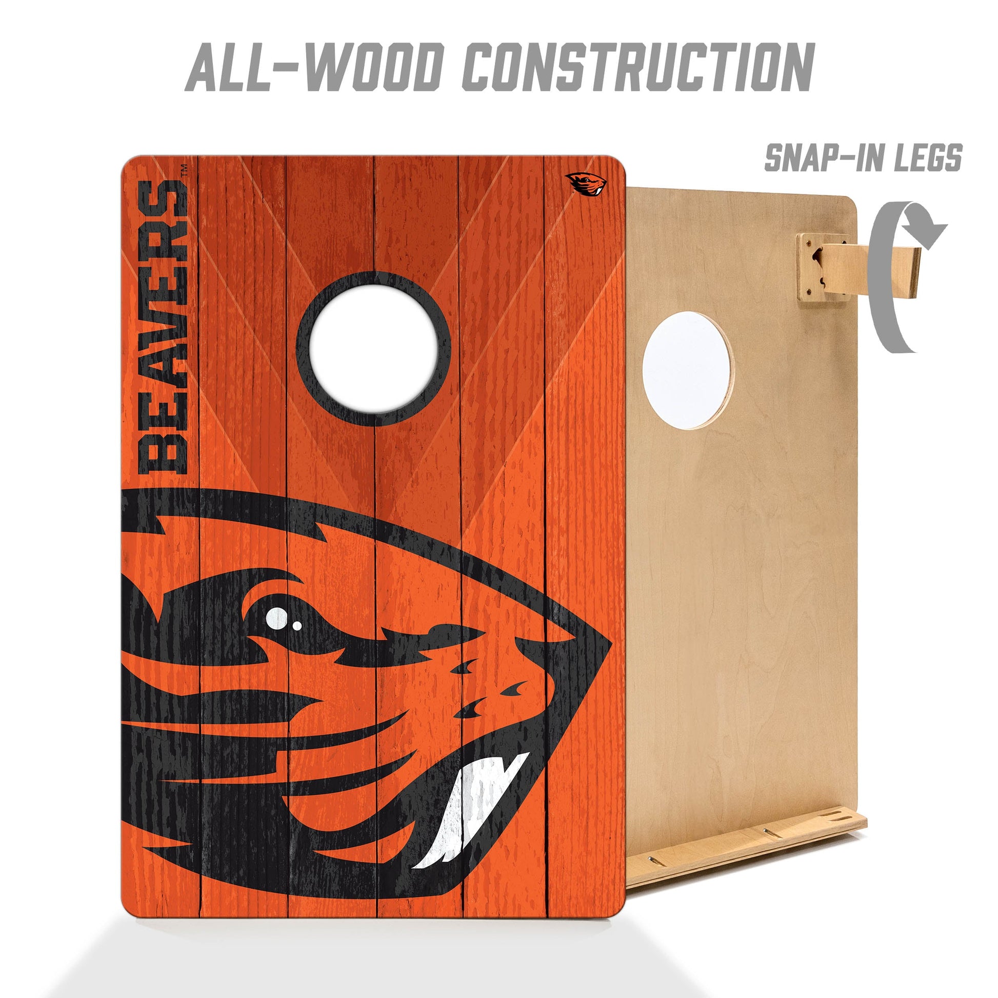 NCAA Oregon State Beavers 2' X 3' All-Wood Cornhole Set - Alt 2