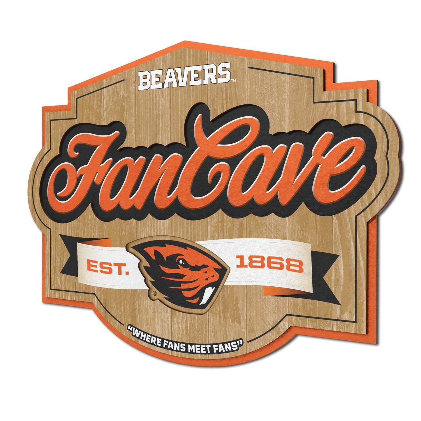 Oregon State Beavers Fan Cave Sign