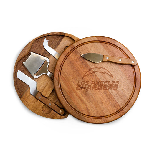 Los Angeles Chargers - Acacia Circo Cheese Cutting Board & Tools Set