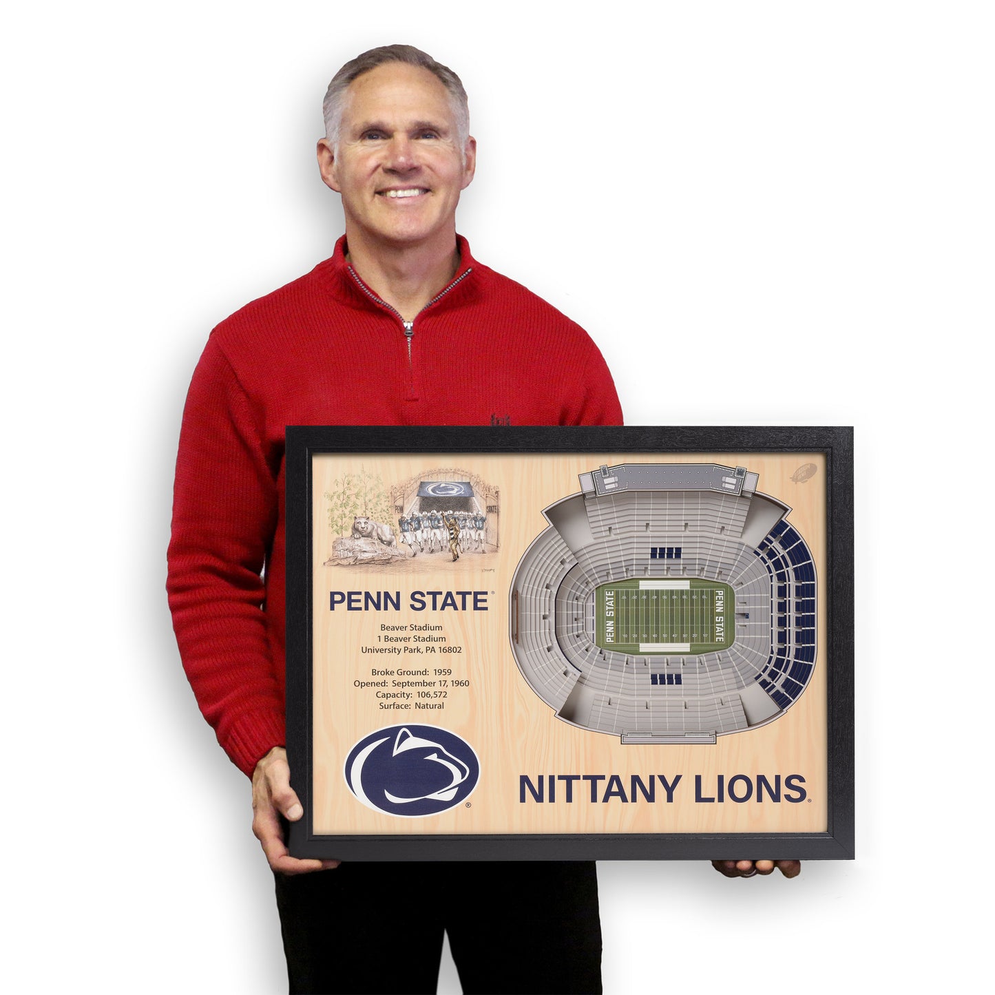 NCAA Penn State Nittany Lions 25-Layer StadiumView Wallart