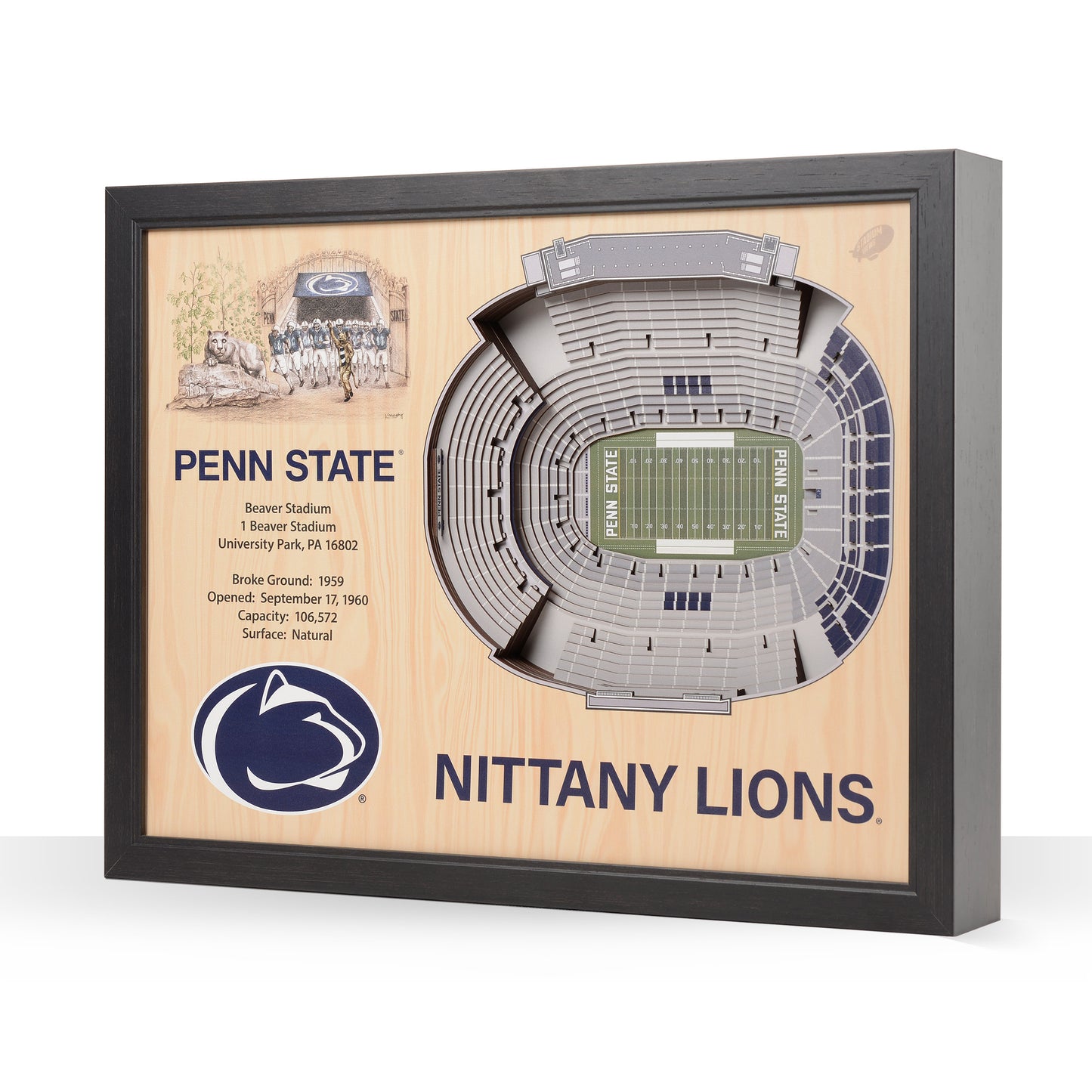 NCAA Penn State Nittany Lions 25-Layer StadiumView Wallart