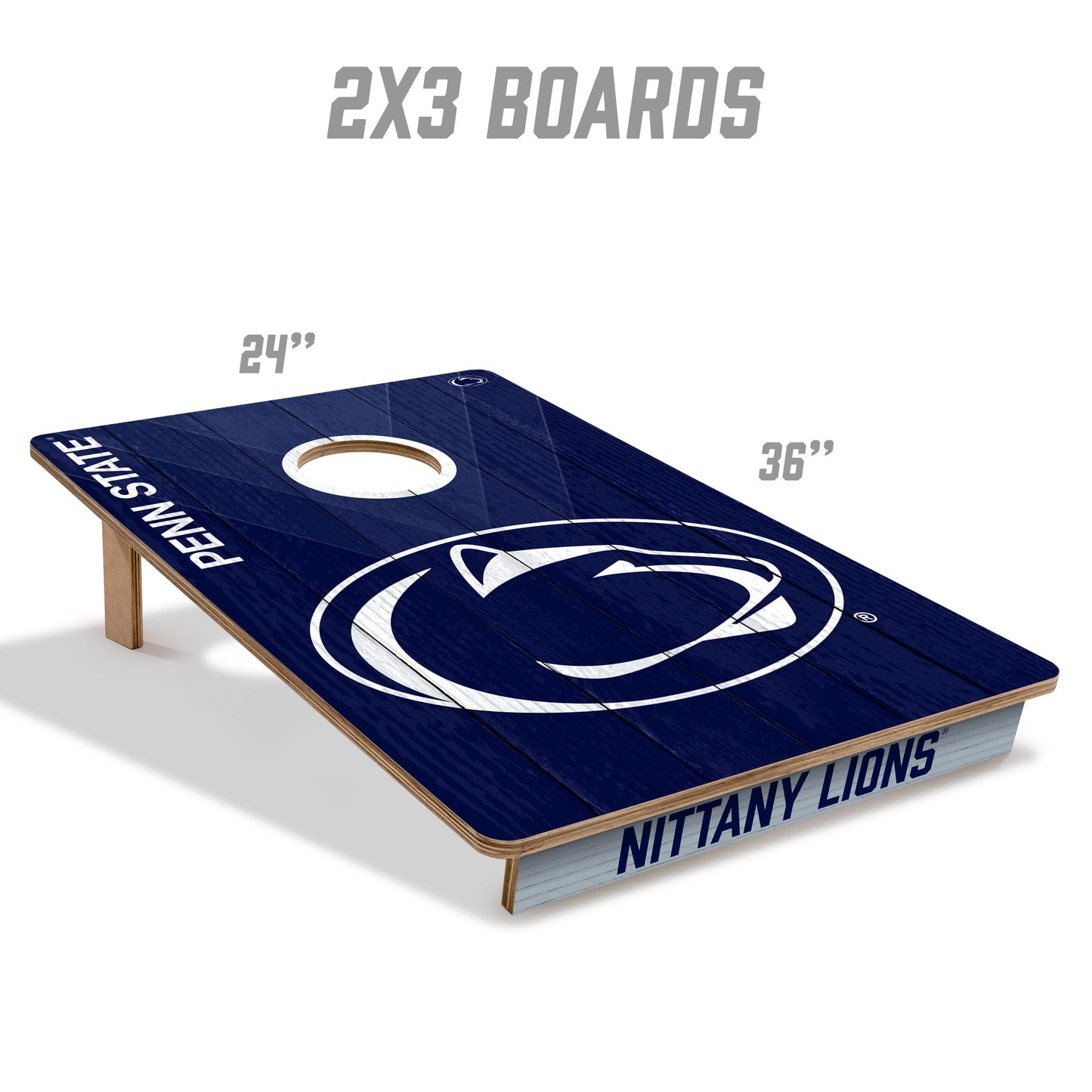 NCAA Penn State Nittany Lions 2' X 3' All-Wood Cornhole Set - Alt 4