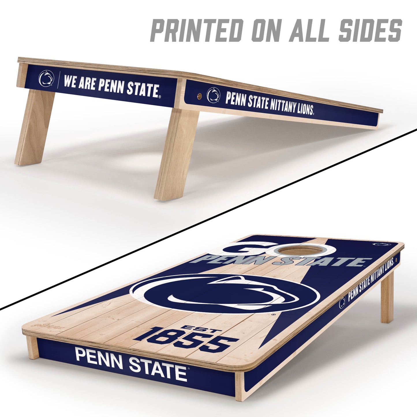 NCAA Penn State Nittany Lions 2' x 4' All-Wood Cornhole Set