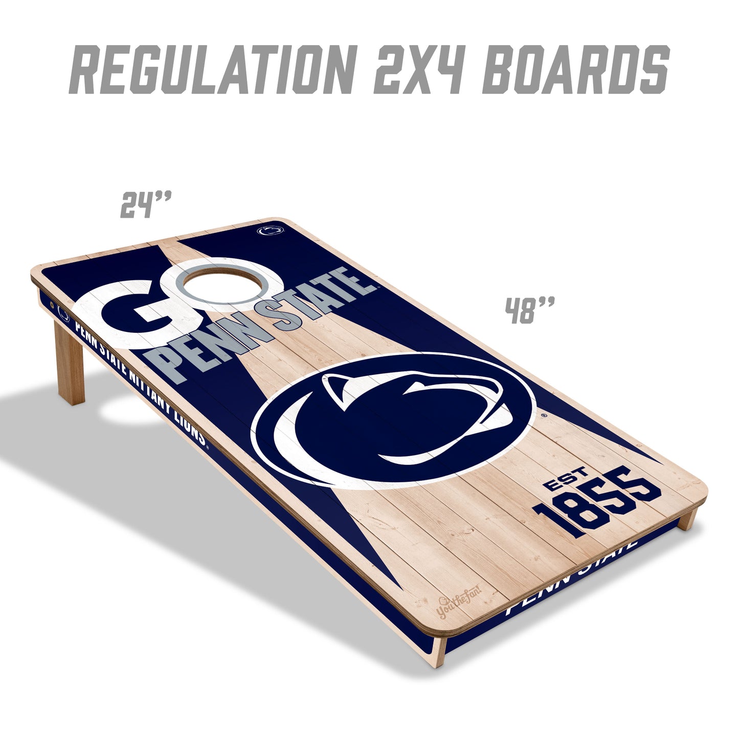 NCAA Penn State Nittany Lions 2' x 4' All-Wood Cornhole Set