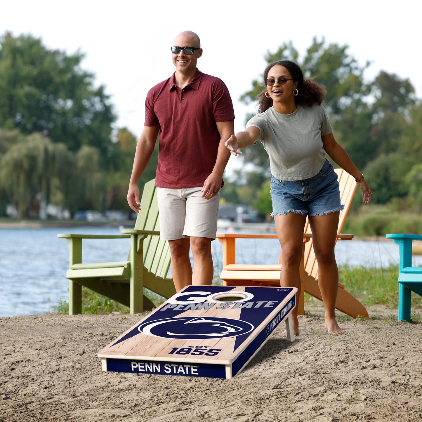 NCAA Penn State Nittany Lions 2' x 4' All-Wood Cornhole Set