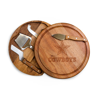 Dallas Cowboys - Acacia Circo Cheese Cutting Board & Tools Set