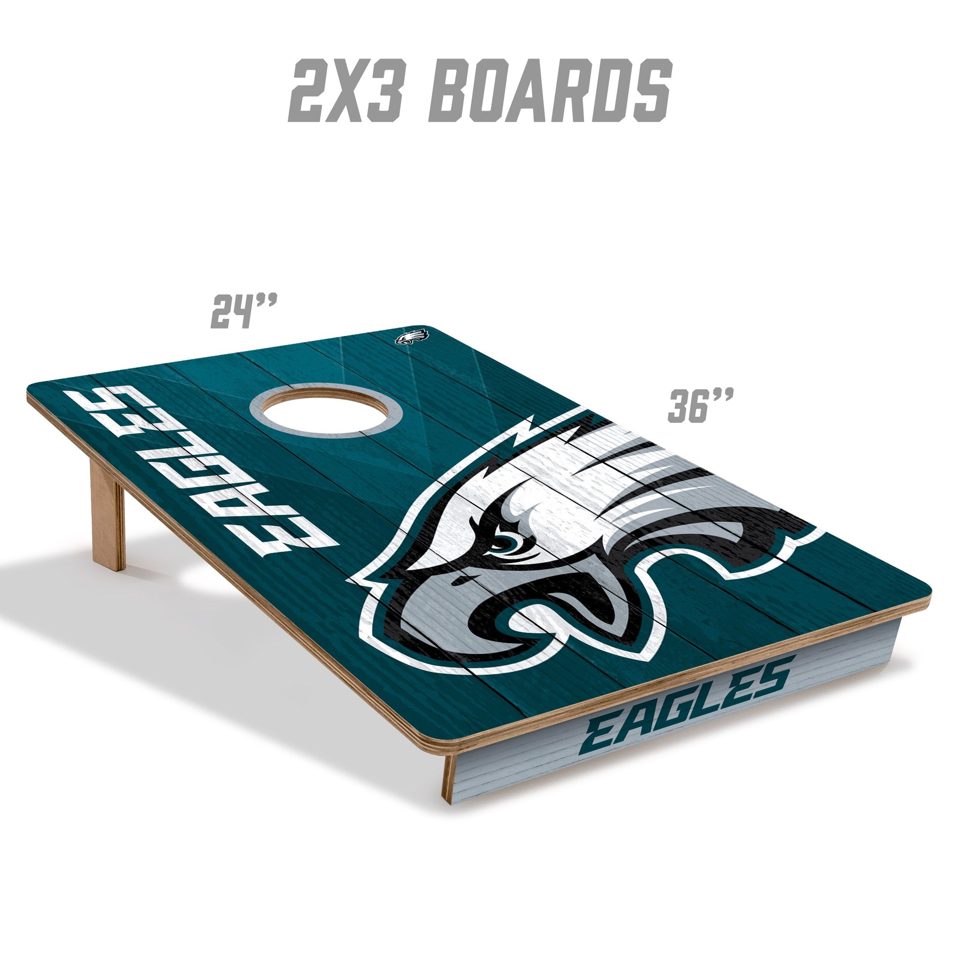 NFL Philadelphia Eagles 2' X 3' All-Wood Cornhole Set - Alt 4