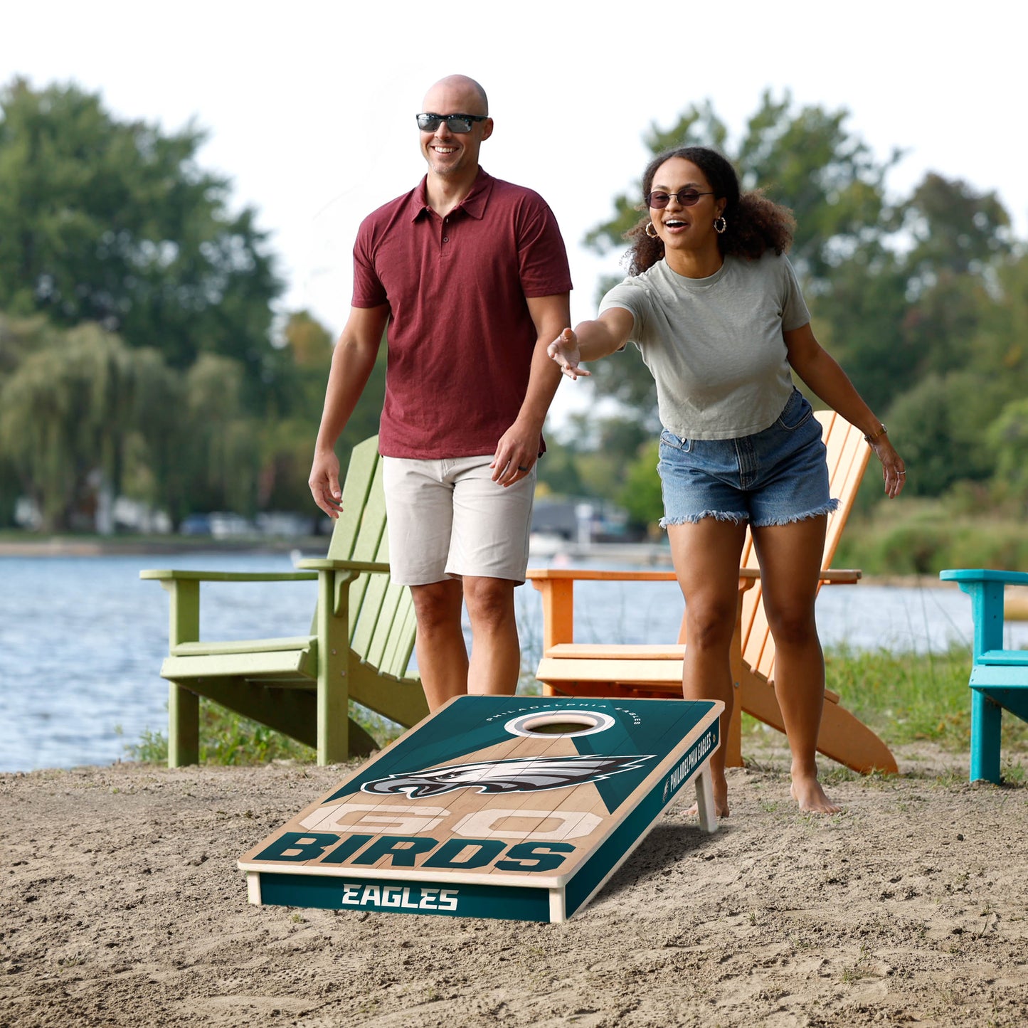 NFL Philadelphia Eagles 2' x 4' Slogan Series Cornhole