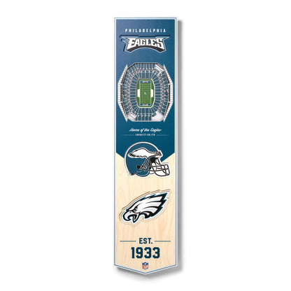 NFL Philadelphia Eagles 3D Stadium Banner 8' X 32'
