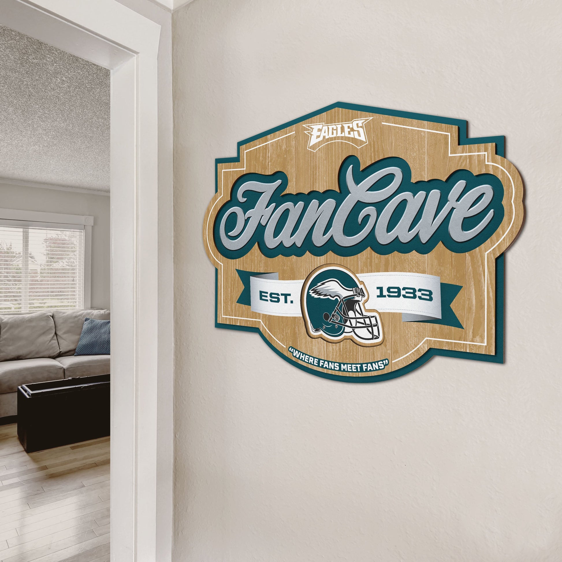 Philadelphia Eagles Fan Cave Wall Art Alt 2