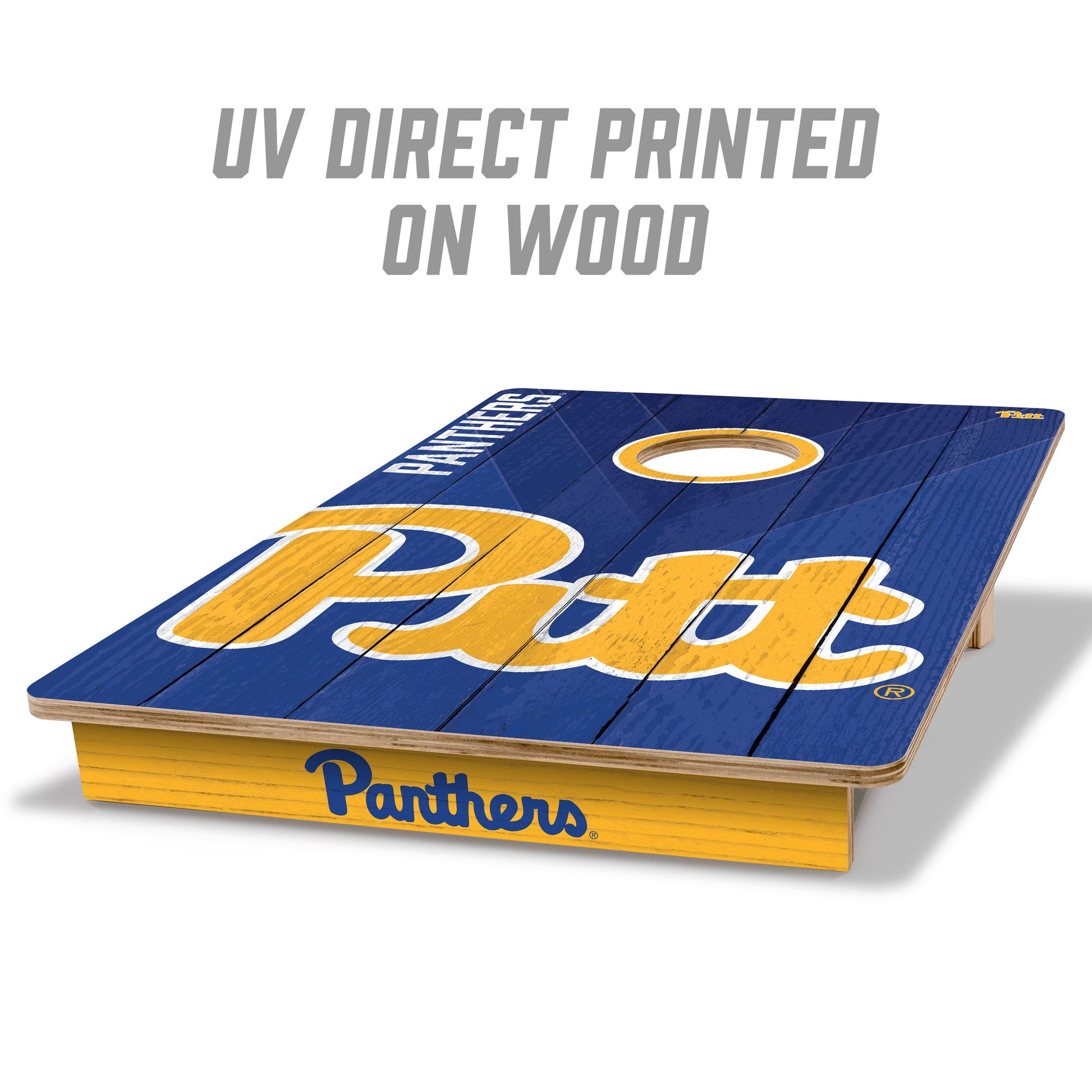 NCAA Pittsburgh Panthers 2' X 3' All-Wood Cornhole Set - Alt 1