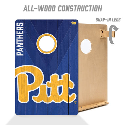 NCAA Pittsburgh Panthers 2' X 3' All-Wood Cornhole Set - Alt 2