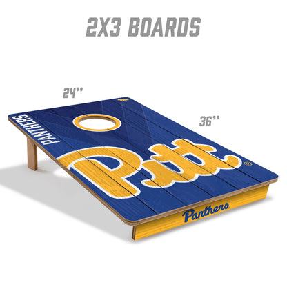 NCAA Pittsburgh Panthers 2' X 3' All-Wood Cornhole Set - Alt 4