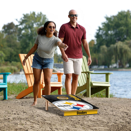 NFL Pittsburgh Steelers 2' X 3' All-Wood Cornhole Set - Alt 5