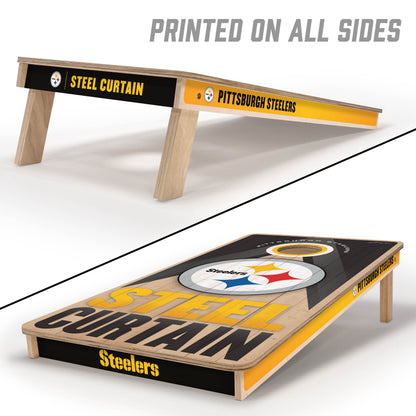 NFL Pittsburgh Steelers 2' x 4' All-Wood Cornhole Set
