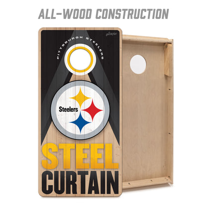 NFL Pittsburgh Steelers 2' x 4' All-Wood Cornhole Set