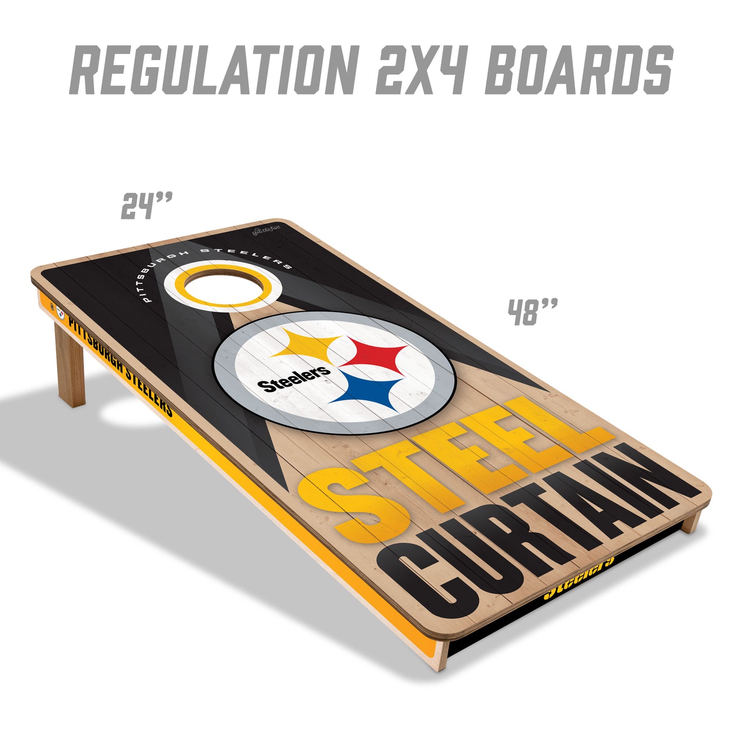 NFL Pittsburgh Steelers 2' x 4' Slogan Series Cornhole