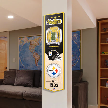 NFL Pittsburgh Steelers 3D Stadium Banner 8' X 32'