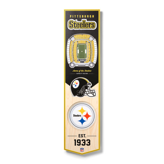 NFL Pittsburgh Steelers 3D Stadium Banner 8' X 32'