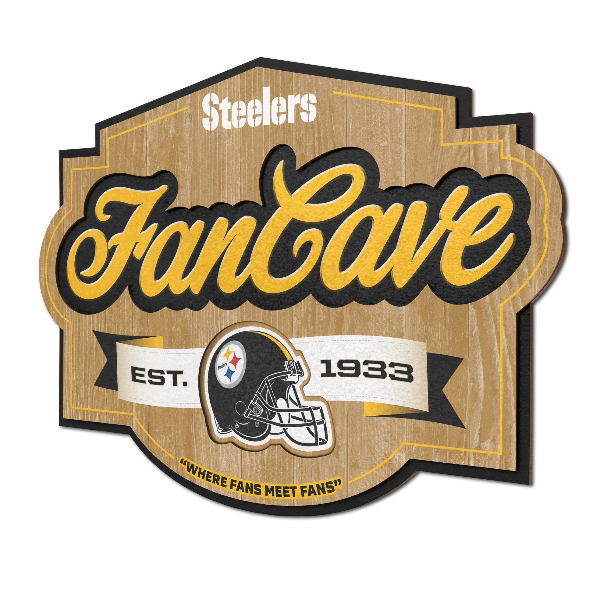 Pittsburgh Steelers Fan Cave Wall Art