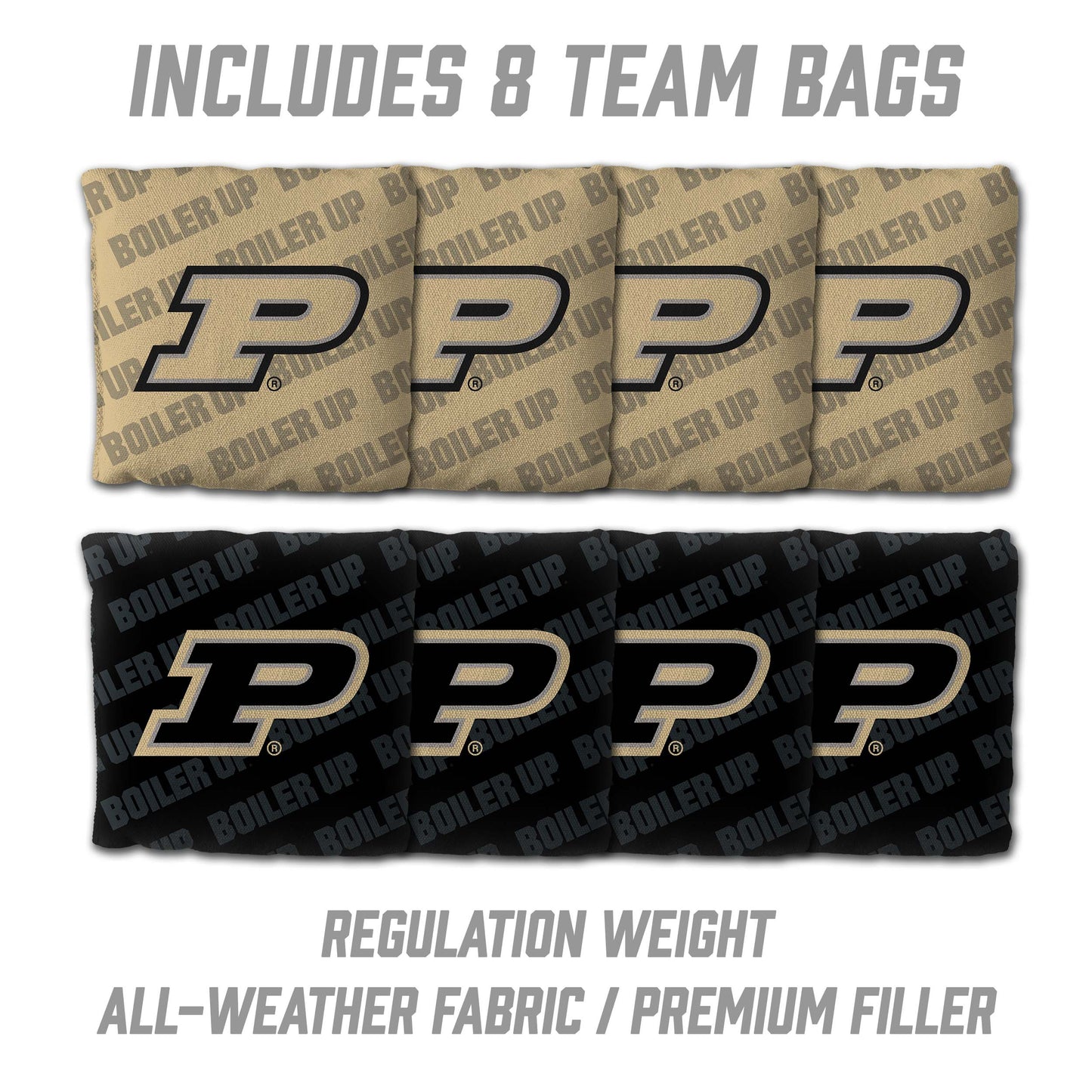 NCAA Purdue Boilermakers 2' X 3' All-Wood Cornhole Set - Alt 3