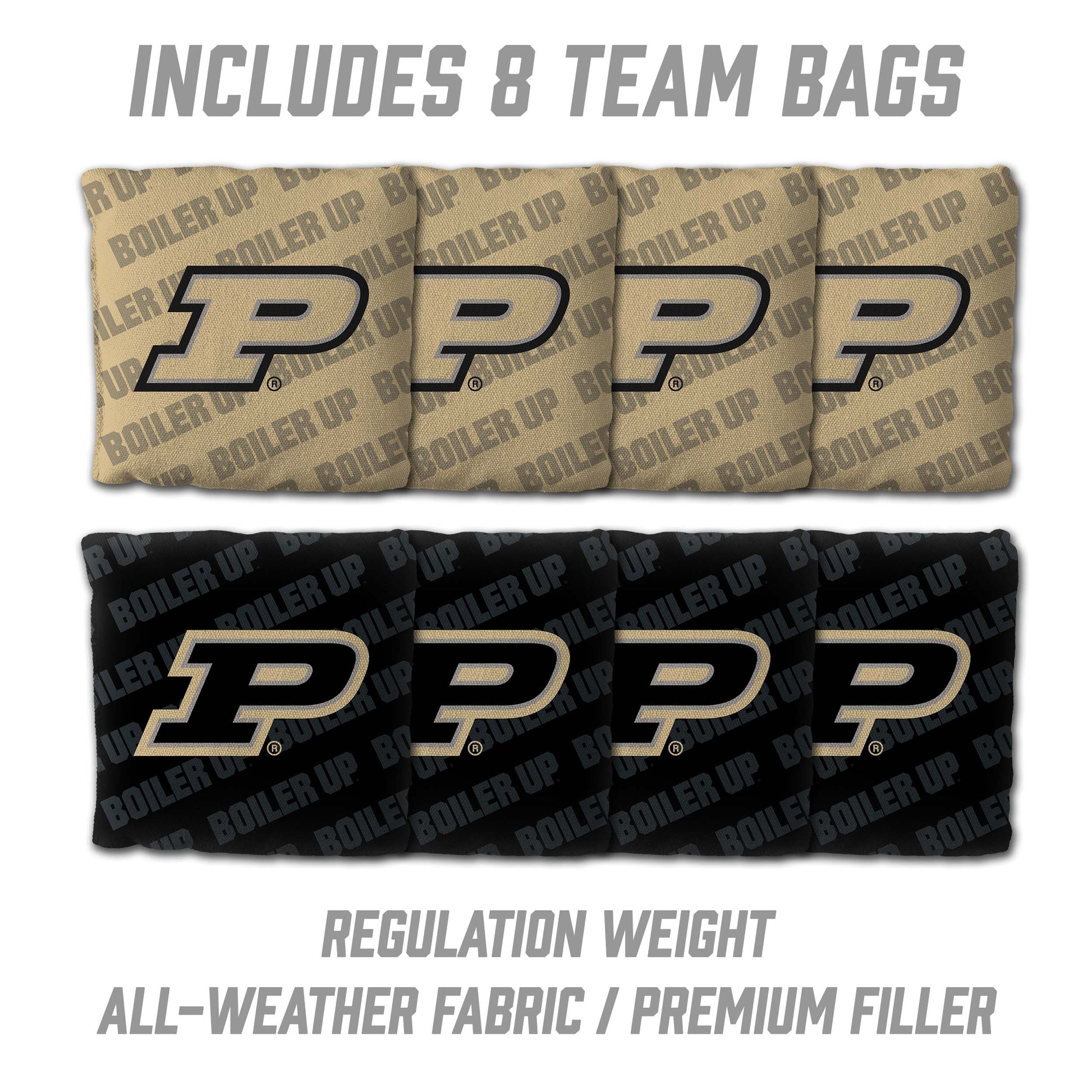 NCAA Purdue Boilermakers 2' X 3' All-Wood Cornhole Set - Alt 3