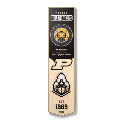 NCAA Purdue Boilermakers BB 3D Stadium Banner 8' X 32'