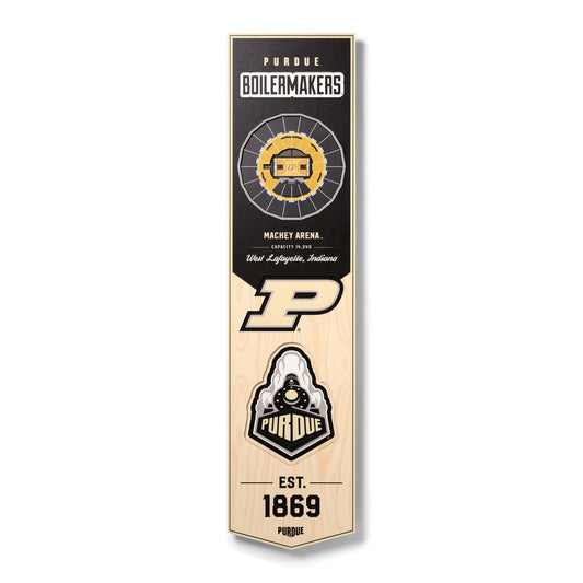 NCAA Purdue Boilermakers BB 3D Stadium Banner 8' X 32'