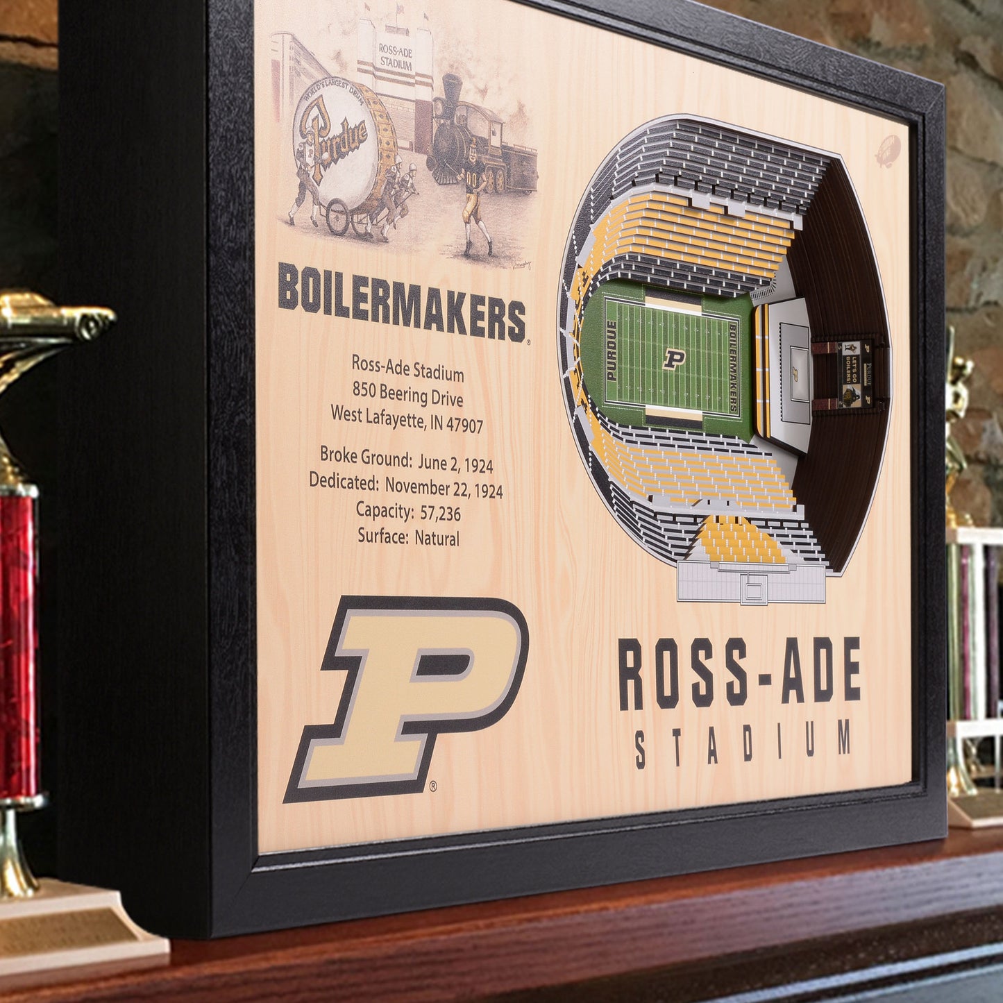 NCAA Purdue Boilermakers 25-Layer StadiumView Wallart