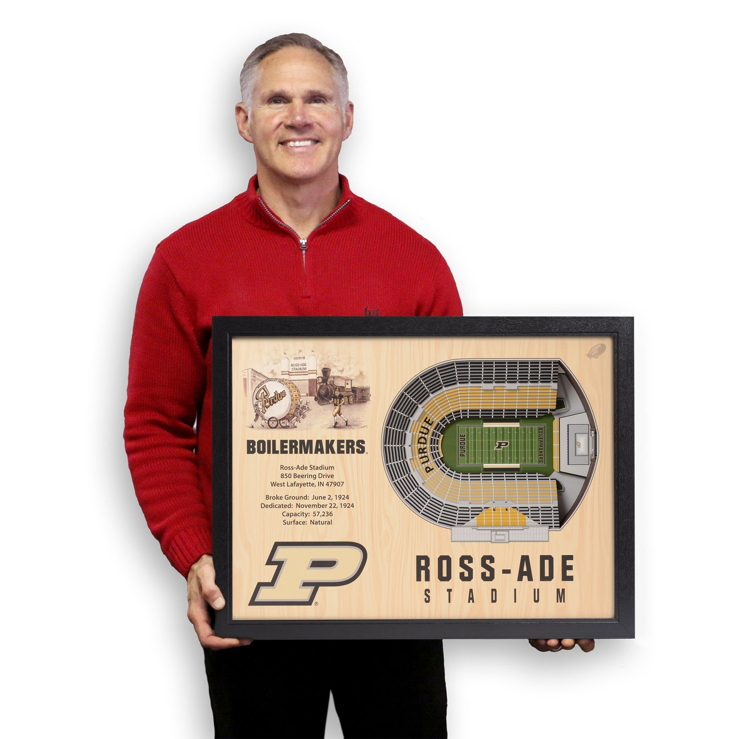 NCAA Purdue Boilermakers 25-Layer StadiumView Wallart