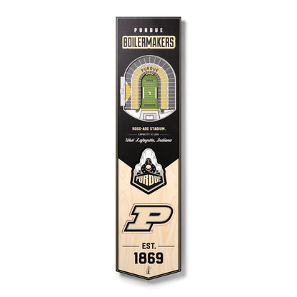 NCAA Purdue Boilermakers FB 3D Stadium Banner 8' X 32'