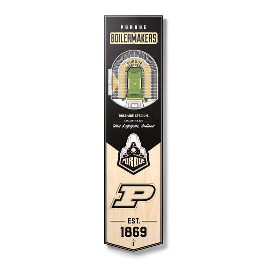 NCAA Purdue Boilermakers FB 3D Stadium Banner 8' X 32'